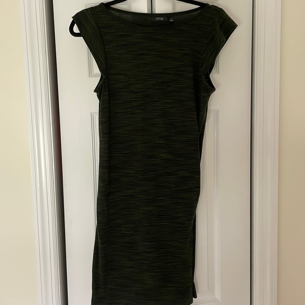 Green and black dress